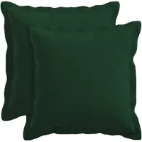 vidaXL Kussensloop 2 st HOUTEN Donkergroen 40 x 40 cm Faux Linnen