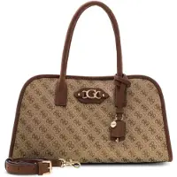 GUESS Handtas 'Samantha' chocoladebruin / brokaat / cappuccino