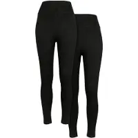 Urban Classics Dames/Dames Jersey Legging met Hoge Taille (Set van 2) (Zwart)