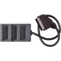 S-Conn Scart verdeelbox met 3 aansluitingen / zwart - 0,40 meter