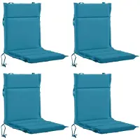 vidaXL Kussen voor lage rugstoel GEMERT 4 st 100% Polyester Lichtblauw