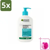 Garnier 5 x - Pure Active - Gezichtsreiniger - Hydraterend - 250 ml - Bulkverpakking - Gezichtsreiniger - Douchemop - Hydraat