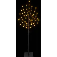 vidaXL - LED - kerstboom - Zwart - 120 - cm - Staal - 100 - LED's