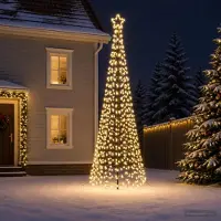 vidaXL - Spiraalvormige - led-kerstboom - met - grondpen - EKENAS - 400 - cm