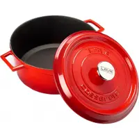 CombiSteel Lava Gietijzeren Braadpan Ø24 Rood, 7013.2900 - Horeca & Professioneel