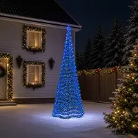 vidaXL Led-kerstboom met tinsel en grondpen EKENAS 400 cm 588 LED's