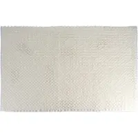 Tendance Badmat microfiber - bolletjes - wit - 50 x 80 cm - absorberend - badkamer mat - antislip - zacht