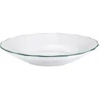 Ambition Verge Diep Bord 23 cm - Wit met Groene Rand