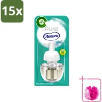 Air Wick 15 x - Luchtverfrisser Navulling - Pure Nenuco - Elektrische Geurverspreider - 19 ml - Bulkverpakking - Geurverspreider - Douchemop - Luchtverfrisser