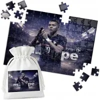 WORLD CASE Merkloos Puzzel 96 Stukjes - Voetballer & Bal