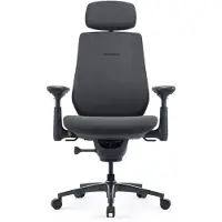 Libernovo Maxis Airflow dynamische ergonomische stoel, zitdiepte 52 cm, stof in grafietkleur