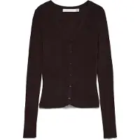 Vero Moda Gebreid vest 'VMEYMA' donkerbruin