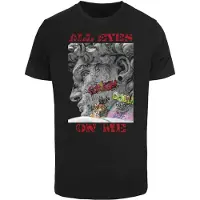 Mister tee Shirt 'All Eyes Face Statue' grijs / donkerrood / zwart
