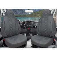 BREMER SITZBEZÜGE Stoelhoezen Camper Ducato Weinsberg Adria Dethleffs Grijs 2 Stuks