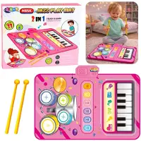 Leantoys Interactieve muzikale dansmat Educatieve drums Piano 2 in 1
