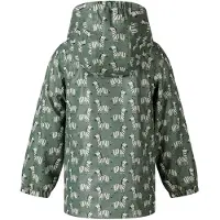 MINOTI Jongens Zebra Waterdichte Jas met Capuchon (Groen)