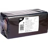 Papstar Zwarte Servetten 20x20cm 2-laags 125st (2 pak)