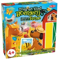 Tactic Zoek en Vind Boerderij - Bordspel - Opvouwbare schuren - 17 Speelfiguren - Vanaf 4 jaar