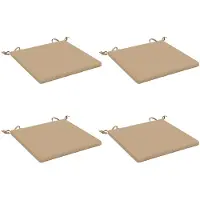 vidaXL Zitkussens SOEST 4 st 100% Polyester Zand 40 x 40 x 3 cm