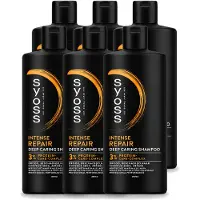 Syoss 6 x Repair Shampoo voor droog en beschadigd haar, 440 ml - Voordeelverpakking - 6 stuks