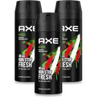 Axe 3 x - Deodorant Bodyspray - 48hrs Non Stop Fresh - Africa - Mandarin & Sandalwood - 150 ml - Voordeelverpakking - 3 stuks