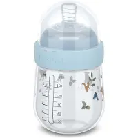Mepal Mio Babyfles Little Dutch - 165 ml - Anti-koliek - Spiraalontwerp voorkomt verstopping - Siliconen van medische kwaliteit - Forest Friends
