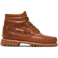 Timberland Heren Authentieke bruine leren enkellaarsjes (47.5 W), Leer, Plat, Veters, Casual TB0A2N4CAMX1