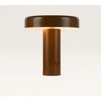 LUSENZ Arcene - Retro Tafellamp Bruin Metaal 30 cm - Dressoir lamp - Gecoat metaal - E14 fitting - Met aan/uit-schakelaar