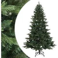 vidaXL - Kunstmatige - Hinged - Kerstboom - 120 - cm - PVC - en - Metalen - Groen