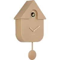Karlsson wandklok modern cuckoo oro mocha brown