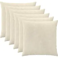 vidaXL Kussensloop 6 st HEERLEN Crèmekleurig 60 x 60 cm