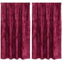 vidaXL Velvet Gordijnen 2 st Wijnrood 140 x 140 cm Fluweel