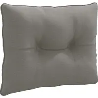 vidaXL Rugkussen PUTTEN 100% Polyester Grijs 60 x 40 x 10 cm
