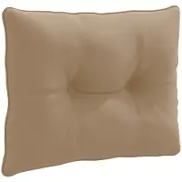 vidaXL Rugkussen PUTTEN 100% Polyester Taupe 60 x 40 x 10 cm