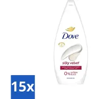 Dove 15 x Silky Velvet - Douchegel - Sulfaatvrij - 250 ml - Voordeelverpakking - 15 stuks
