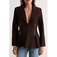 Trendyol TRENDYOLMİLLA Dames Bruin Effen Lang Getailleerd Blazers