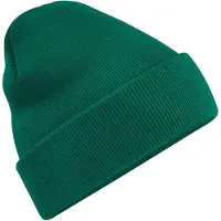 Beechfield Volwassenen van Unisex Originele geboeide Beanie (Fles groen)