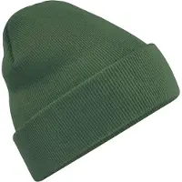 Beechfield Volwassenen van Unisex Originele geboeide Beanie (Mosgroen)