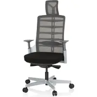 Hjh OFFICE SKARIF - High end bureaustoel Wit / Grijs / Zwart