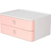 HAN smart-box - ALLISON - 2 lades - stapelbaar - wit/roze - HA-1120-86
