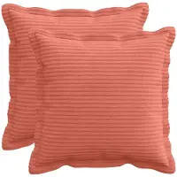 vidaXL Kussensloop 2 st HOUTEN Rood Oranje 30 x 30 cm corduroy