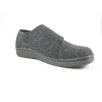 Berkemann 05727 937 donkergrijs vilt Pantoffels | Maat 7.5 Heren Grijs