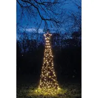 Anna's Collection Led kerstboom voor buiten 2 meter | incl. frame Ø 70 cm | Flash | Extra warm wit | 236 lampjes