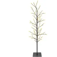 vidaXL - Micro - berken - kerstboom - Zwart - 150 - cm - Staal - 360 - LED's
