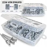 MIKA Aluminium Blindklinknagels Set 450 Stuks met Handige Organizer