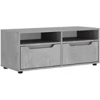 vidaXL Tv-meubel VISNES 100x40x38 cm bewerkt hout betongrijs