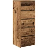 vidaXL Dressoir met lades 37,5x35x99 cm bewerkt hout oud hout