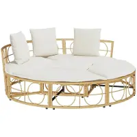 vidaXL Loungebed voor buiten zonder luifel poly rattan