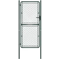 vidaXL Tuinpoort staal 100x200 cm groen