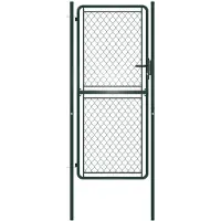 vidaXL Tuinpoort staal 100x175 cm groen